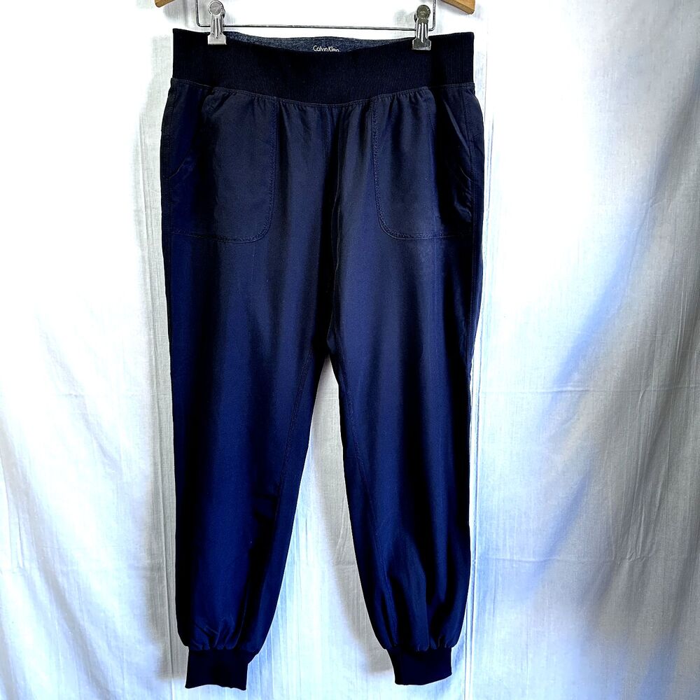 Calvin Klein Performance Womens Black Jogger Pants Lined Size S Quick Dry